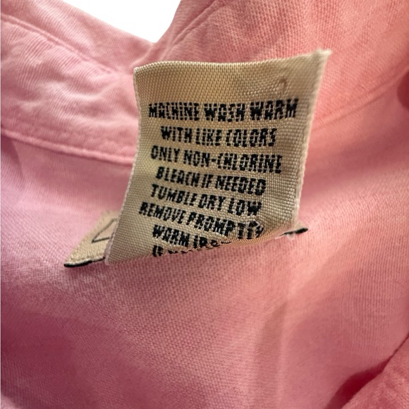 L.L. Bean Women’s 100% Cotton Light Pink Button Up Size Medium Casual Spring - Picture 9 of 9